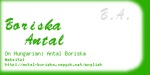 boriska antal business card